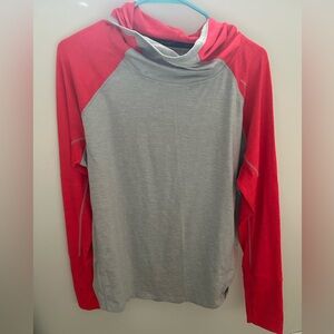 Brooks Pink and Gray Athletic Run Hoodie